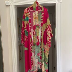Powder Tropical Dark Rose Kimono Robe 🌺🌴
